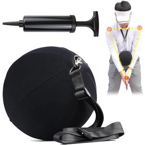 Golf Training Aid, Smart Ball for Golf Swing Trainer, Inflatable & Portable Golf Training Equipment for Straight Arm, Indoor Golf Practice Tools to Correct Posture - Amend Chicken Wing for Beginners