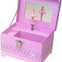 Ballerina Music Box 4.3 x 4 x 5.75 inches - Pink 
