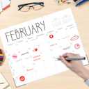 2 x GuassLee Horizontal Desk Calendar -Months Planner from Jun to Dec Simple Glue Desk Calendar with To-Do List Premium Paper Binding for Family Business Appointment Planning 2024-2025