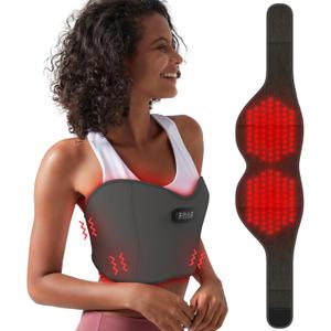 Red Light Therapy Device for Chest  130 LEDs 660nm, Vibration Massage, 3 Heat Levels (95F /104F/113F)  Alleviate Breast Pain and Inflammation