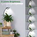 Wolezek 2 in 1 Grow Lights for Indoor Plants, 3 Colors Plant Lights for Indoor Growing with 360 Gooseneck, 48 LEDs Full Spectrum Plant Grow Lights Indoor, 6/12/16H Timer, 5 Brightness, Black 1 Pack