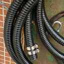 Corrugated Flexible Pond Tubing 1.5 Inch x 10 Feet with Clamps PVC Sump Pump Discharge Water Hose for Garden Ponds Waterfalls Camping Caravans Filters