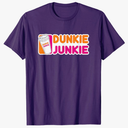 Funny Dunkie Junkie Coffee Love Funny Coffee Saying T-Shirt, Size M