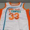 BOROLIN Mens Basketball Jersey #33 Jackie Moon Flint Tropics 90s Movie Shirts, Size M