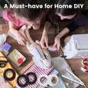 6 Rolls 162 Yards  Hemming Tape with Portable Iron, 3/4 Inch x 27 Yards Each, 3 White & 3 Black, Iron-On Hem Tape for Pants, Curtains, Dresses & Crafts