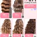 Lopeie 5 in 1 Wand Curling Iron Set, Hair Styling Tools with Thermal Brush and 4 Interchangeable Ceramic Barrels from 1/2 to 1 1/2 inch, Fast Heating, Dual Voltage Hair Curler, Mothers Day Gifts