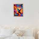 Diamond Painting Kits for Adults Beginners, Skull Butterfly Hummingbird Diamond Art Gift, 5D DIY Full Drill Round Rhinestone Gem Crafts for Halloween Christmas Home Wall Decor 12"x16" (Hummingbird)