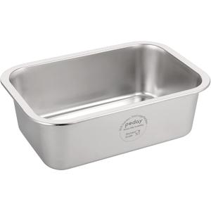 PEDAY 2.64 Gallon Extra Large Dog Water Bowl, Human Grade Stainless Steel, for Extra Large Sized Dogs - Silver Classic