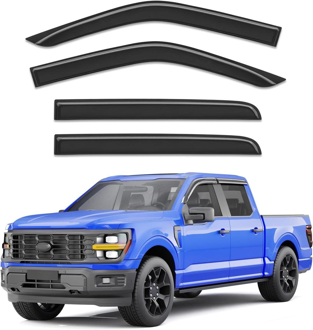 Window Rain Guards for Ford F150 2015-2026/2017-2026 F250-F550 SuperCrew