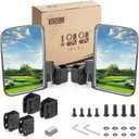 10L0L Golf Cart Mirror, Extra Large Side Rear View Universal for Yamaha, Club Car, EZGO, Folding Adjustable 180 Degree, L