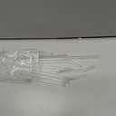 8 Pcs Reusable Glass Straws Shatter Resistant, 6 x 8mm Short Glass Drinking Straws with 2 Cleaning Brush, Including 4 Straight & 4 Bent Reusable Straws for Beverages, Juices, Milk, Coffee (Clear)