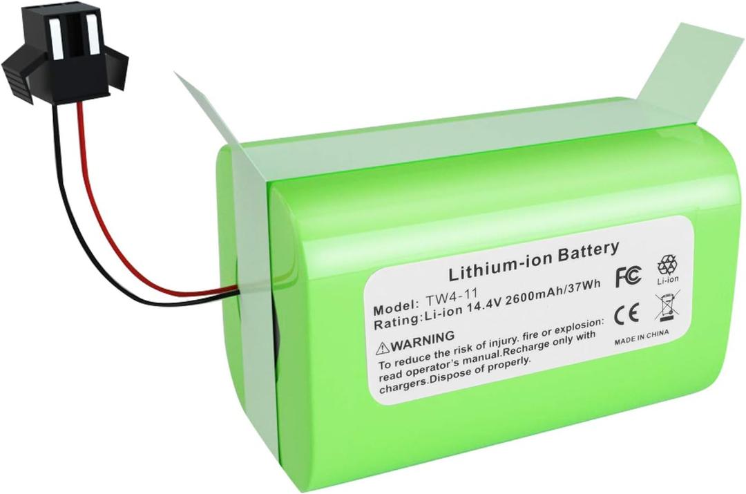 14.4V 2600mAh Replacement for Eufy Battery RoboVac 11, 11S, 11S, MAX, 30, 15C, 15T, 12, 35C and Ecovacs Deebot N79S, DN622 Vacuum Cleaner Battery