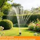 Upgraded Adjustable Oscillating Sprinkler, 16 Mini Turbine, Wide Area Coverage, Heavy-Duty Triangular Bracket Compatible for Lawn Yard Garden Watering