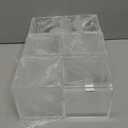 Meanplan 6 Pack Square Flower Vase, Acrylic Clear Cube Shape Flower Vase Decorative Centerpiece for Wedding Home Office Floral Decor(5 x 5 x 5 Inch)