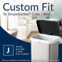 Reli. SuperFit Code J (225 Count) | Compatible with Simplehuman Code J | Custom Fit Liners | Drawstring Trash Bags | 30-45 Liter / 8-12 Gallon | White | Roll Pack