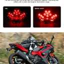 Tail Light for Ninja 500 Z500, Smoked Motocycle LED Integrated Brake Tail Light Running Light Rear Lamp for Kawasaki Ninja 500, Z500 2024 2025 Accessories