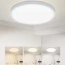 Ceiling Light - 12 Inch, 24W, Flat, Round, White - LED Flush Mount Light Fixtures for Bedroom (1)