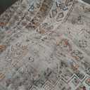 9x12 Area Rug Washable Rug: Ultra Soft Vintage Large Rugs for Living Room, Non-Slip Foldable Machine Washable Area Rugs, Low Pile Indoor Carpet for Bedroom, Nursery, Farmhouse (9'x12', Multicolor)