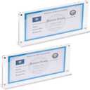 IEEK 2 Pack of Acrylic Business License Frame for 4x9 Business License Certificate Desk/Table Top Display,Clear Certificate Holder Panoramic Photograph Picture Frame,4x10 Inch