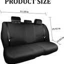 BESULEN Car Back Seat Cover, Dustproof Elastic Cloth Vehicle Rear Seat Bench Protector for Pets Kids, Waterproof Stretch Automobile Interior Accessories, Universal for Sedan Truck SUV (Black)