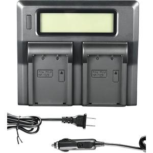 DSTE NP-T125 NPT125 Dual Battery Charger Compatible with Fujifilm GFX 50S GFX 50R GF X100 BC-T125