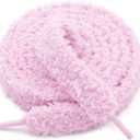 Soft Flat Fuzzy Shoelaces: Furry Shoe Laces for Sneakers 1 Pair | Extra Wide, Thick Shoestrings