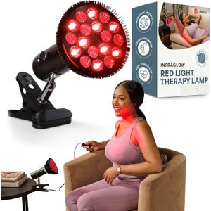 LifePro InfraGlow NIR & Red Light Therapy Lamp, Infrared Red Light Bulb with 18 LEDs & Clip-On Design, at-Home Therapy for Body, Chronic Pain Relief, Skin Wellness & Recovery