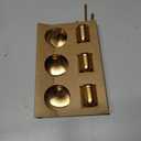 Candlestick Holders, Gold Metal Taper Candle Holders Set of 3, Handmade Heavy Base Brass Vintage Modern Decorative Table Centerpiece for Candlelight Dinner, Fireplace Mantel Wedding Housewarming Dcor