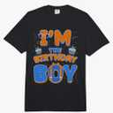 Cute I’m The Birthday Boy Matching Blue Orange Party Comfort Colors Kids T-Shirt, XS Size