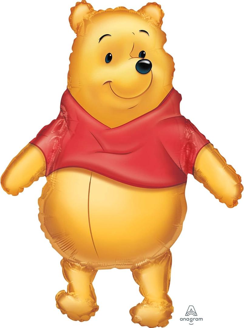 Anagram International 833501 Big As Life Pooh Shape Balloon Pack, 29"