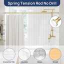 ENJOYBASICS Gold Shower Curtain Rod 30 to 76 Inches, Stainless Steel Adjustable Spring Tension Rods No Drill for Bathroom, Closet, Window, Room Divider, Never Rust, Non Slip