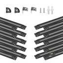 BTF-LIGHTING 20-Pack 1.64ft / 0.5m V-Shaped Black LED Aluminum Channel System with Black Cover Lens,Aluminum Extrusion Track Housing Profile Diffuser for 8/10mm SMD/FCOB LED Strip Lights(No LED)