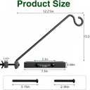 17-Inch Deck Bird Feeder Hanger for Railing, Outdoor Decor Plant Hanger, Balcony Railing Hook - 15LB Capacity - for Hanging Plants, Bird Feeders, Lanterns, Wind Chimes