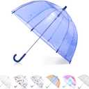 totes Kids Lightweight Dome Canopy Bubble Umbrella with Wind and Rain Protection