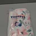 Yoofoss Baby Burp Cloths 100% Organic Cotton 5 Pack Burping Cloths for Babies Boys Girls Large 21''X10'' Extra Soft and Absorbent Flowers