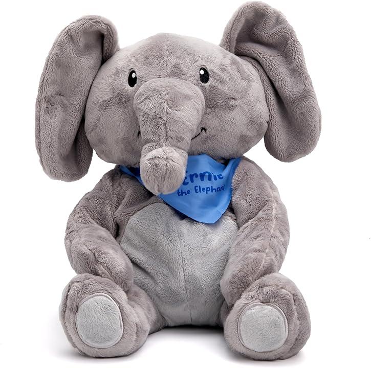 Lilly's Love Weighted Stuffed Animal, 2lb | Sensory Plush for Kids & Adults | Machine Washable Plushie w/Removable Inner | Calming Weighted Stuffed Animal for Anxiety, Ernie The Elephant