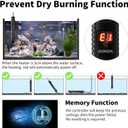 Aquarium Heater 300W Upgraded Fish Tank Heater With Leaving Water Automatically Stop Heating And Advanced Temperature Control System, Suitable For Saltwater And Freshwater 20 Gallons to 60 Gallons