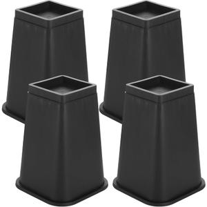 yeesport 4 Pcs Bed Risers, 8 Inch Heavy Duty Sofa Risers Set, Furniture Risers with Protective Foam Top and Rubber Bottom, Non-Slip Bed Risers for Added Storage and Easy Cleaning