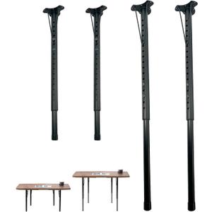 Benbuoo Adjustable Metal Table Legs, 21.2-35" Height, Set of 4, Heavy-Duty Telescoping Desk Legs for Dining, Office, Classroom, Console, Worktable, DIY Furniture Projects