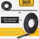 Magnetic Tape with Adhesive Backing 3 inch Wide - Thick 60 mil Magnet Tape Roll to Make Sticky Magnet Strips, Strong Squares, Dots, Flexible Sheets, Cutting Own Fridge Magnets, Crafts, 3 in x 10 ft