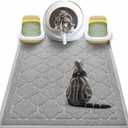WePet Cat Litter Box Mat, Kitty Premium PVC Pad, Durable Trapping Rug, Phthalate Free, Urine-Resistant, Scatter Control, XXL 47 x 36 Inch, Cadet Grey
