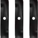ILONPA 48 inch Lawn Mower High Lift Blades for John Deere M145476 SST18 X300 X304 X320 GX325 GX345 X380 X384 Z355E 48" Deck Lawn Mower Replace John Dee re M145476 M127500 M127673, Black