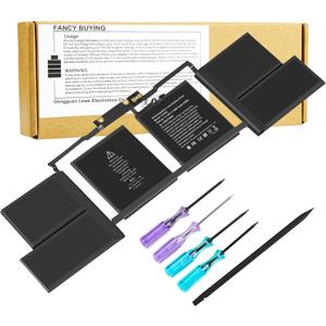 A1707 A1820 Laptop Battery for MacBook Pro 15 inch A1707 (Late 2016 Mid 2017) Touch Bar EMC 3162 3072 Series MLH32LL/A MLH42LL/A MLW72LL/A MLW72HN/A MLW82LL/A MPTR2LL/A MPTT2LL/A - 11.40V 76Wh