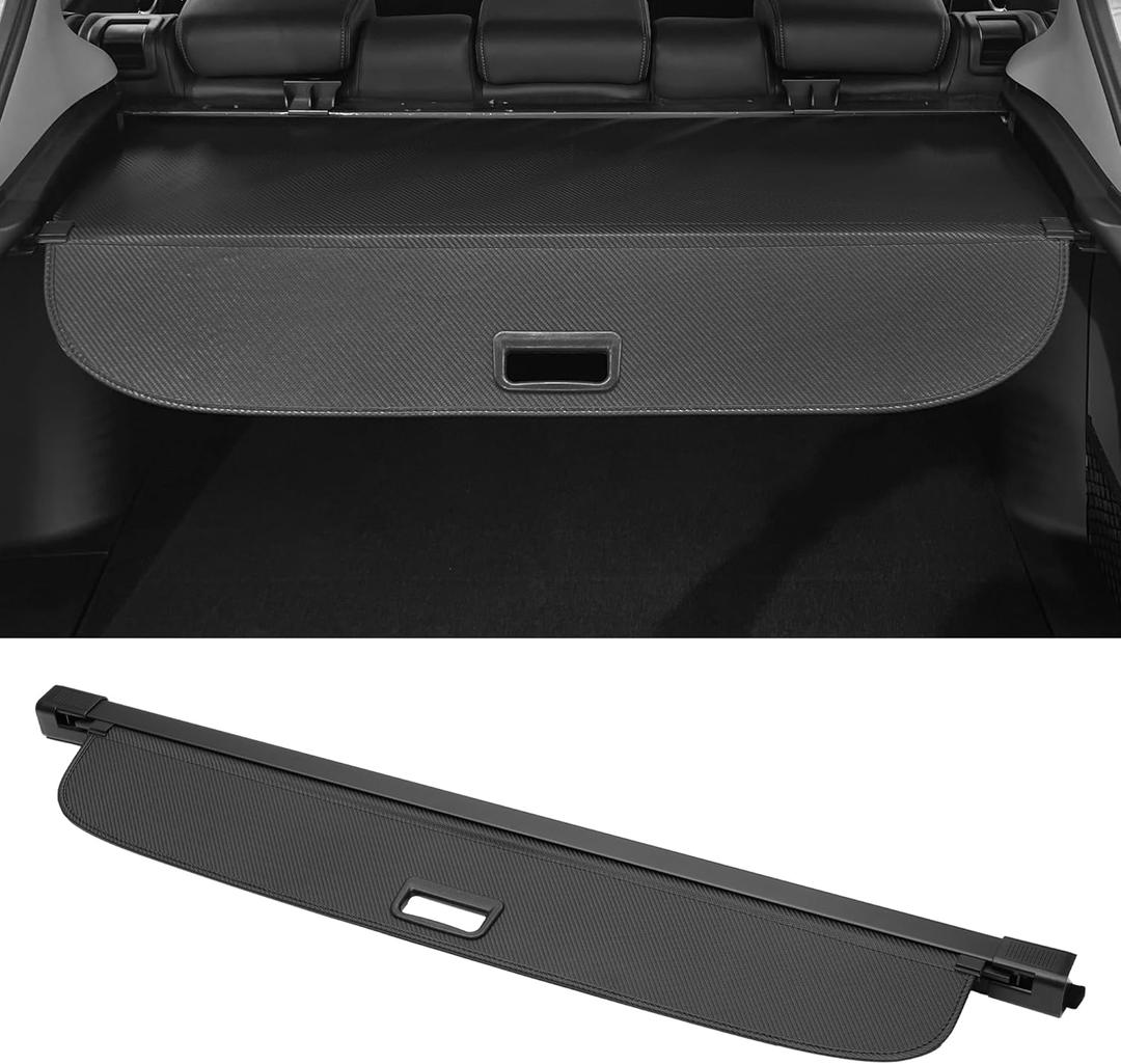 Motoforti Car Trunk Retractable Cargo Cover for BMW X3 2011-2017 Rear Trunk Parcel Shelf Luggage Security Shield Shade, Canvas, Carbon Fiber Black