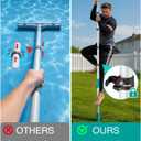 Pool Pole Telescopic 16FT Heavy Duty Aluminum, Adjustable Clasp Lock | Extension/Extendable Telescoping Tool for Above Ground/Inground Swimming Cleaning Supplies Brush/Skimmer/Net/Vacuum (silver)
