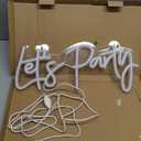 DIVATLA Let's Party Neon Sign for Decor, Large 23"X10" Light Up LED Signs for Birthday, Prom, Wedding, Celebrations, Warm White