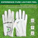 Dprofy Men's Golf Glove Pro Cabretta Leather Golf Gloves Golf Accessories, Pack of 2 (XX-Large)