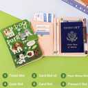 PU Leather Passport Wallet with Card Holders, Zippered Coin Pocket & Cash Slot, Slim Travel Passport Holder for Men & Women (White)