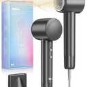 Ionic Hair Dryer - Mera M3, Professional Frizz-Fighting Blow Dryer, 5-Minute Fast Drying, Quiet Lightweight Travel Hairdryer with Snap-On Concentrator for Women