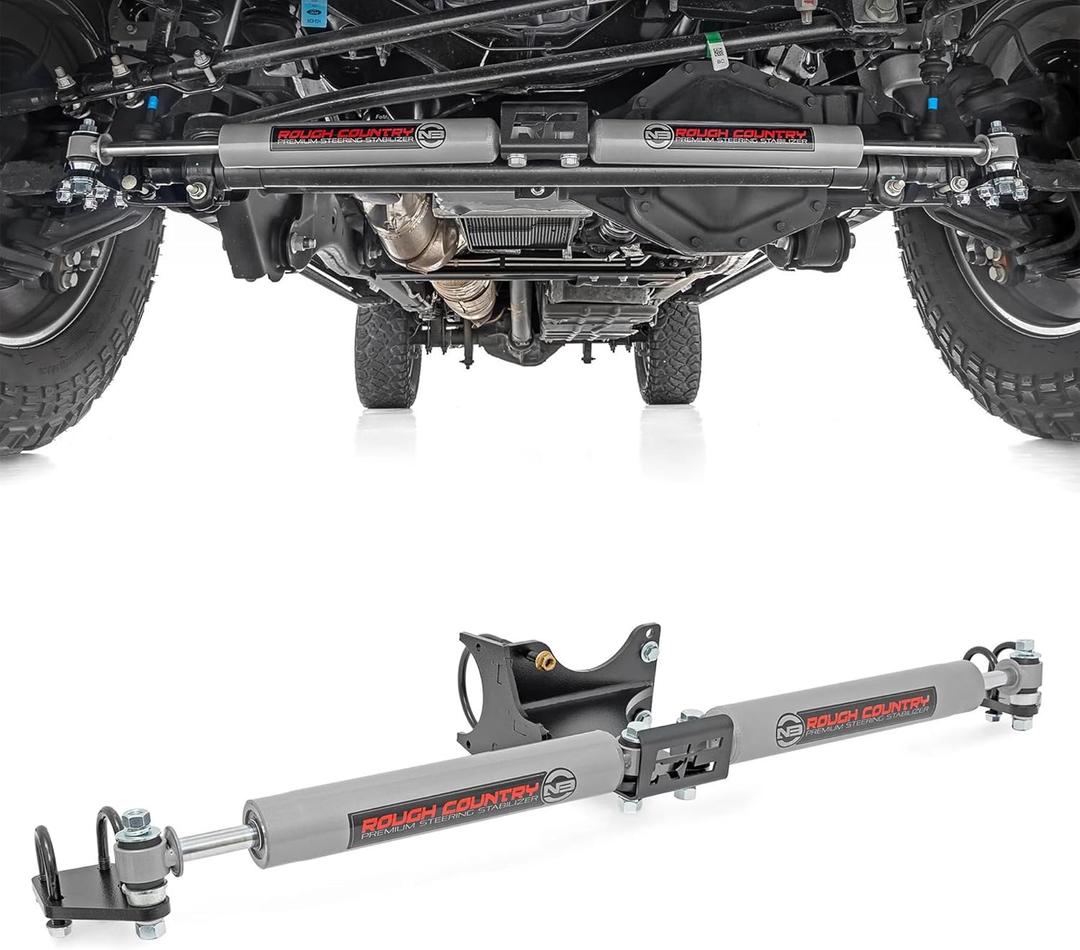 Rough Country N3 Dual Steering Stabilizer for 05-24 Ford Super Duty - 8749130